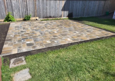 a patio built by Lush Landscaping