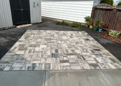 Patio that was built by Lush Landscaping