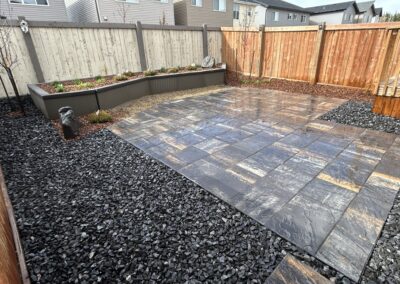 Stone Patio built by Lush Landscaping in Edmonton