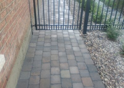 Stone walkway built by Lush Landscaping in Edmonton, AB