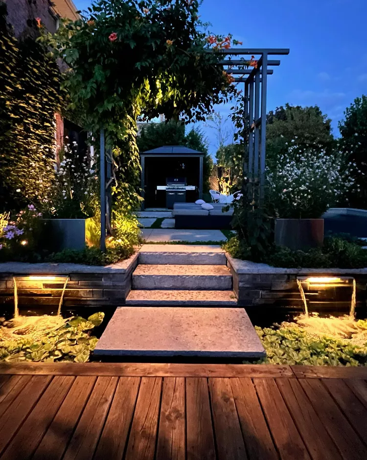illuminated architectural features